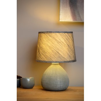 RAMZI Table Lamp E14 H26cm Grey - obrázek