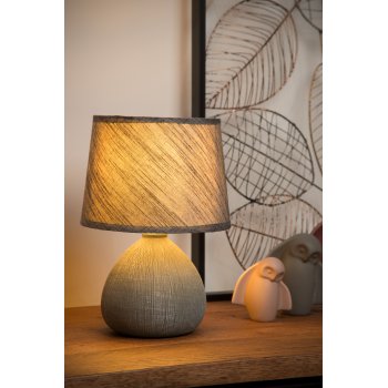 RAMZI Table Lamp E14 H26cm Grey - obrázek