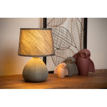 RAMZI Table Lamp E14 H26cm Grey - obrázek