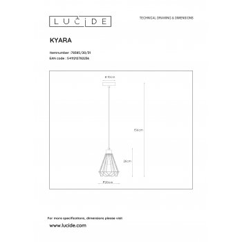 KYARA Pendant E27 - obrázek