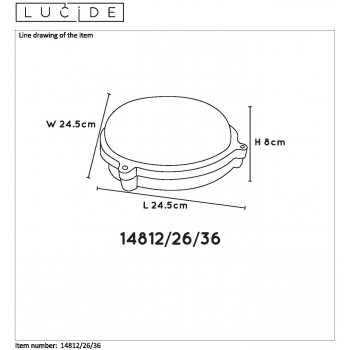 HUBLOT-LED Sensor Round 26W 3000K 1400LM D24cm