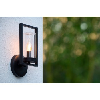 NISPEN Wall Light IP44 E14 H33cm Black - obrázek