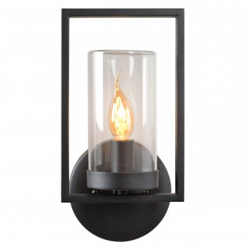 NISPEN Wall Light IP44 E14 H33cm Black - obrázek