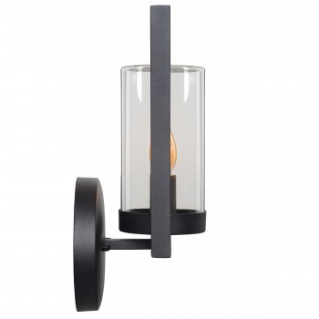 NISPEN Wall Light IP44 E14 H33cm Black - obrázek