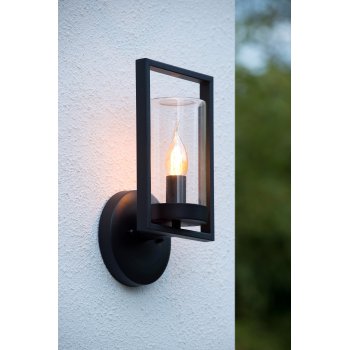 NISPEN Wall Light IP44 E14 H33cm Black - obrázek