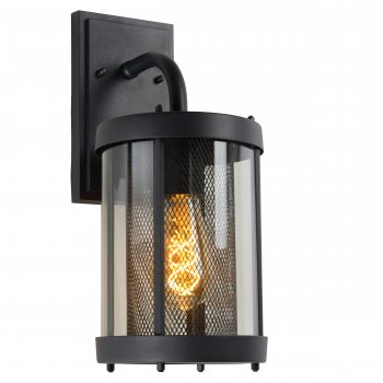 MAKKUM Wall Light IP23 E27 H38cm Black - obrázek