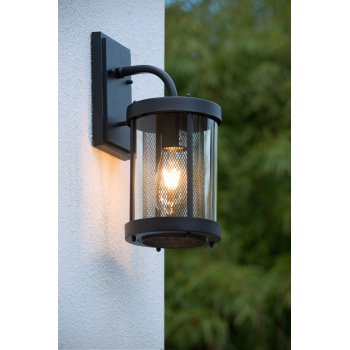 MAKKUM Wall Light IP23 E27 H38cm Black - obrázek