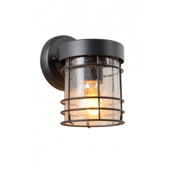 KEPPEL Wall Light IP23 E27 H19cm Black - obrázek