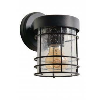 KEPPEL Wall Light IP23 E27 H19cm Black - obrázek