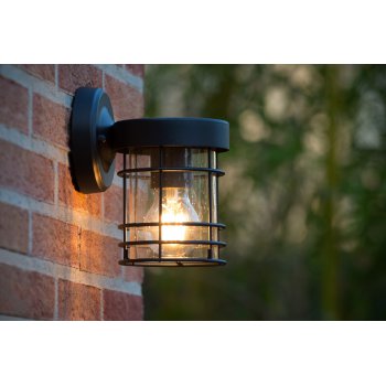 KEPPEL Wall Light IP23 E27 H19cm Black - obrázek