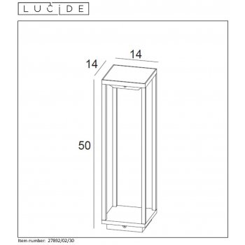 TENSO SOLAR Post Outdoor H50cm IP54 Aluminium - obrázek