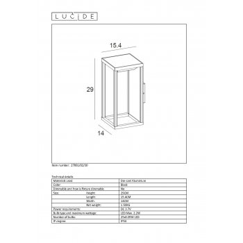 TENSO SOLAR Ceiling Light H29cm IP54 Aluminium - obrázek