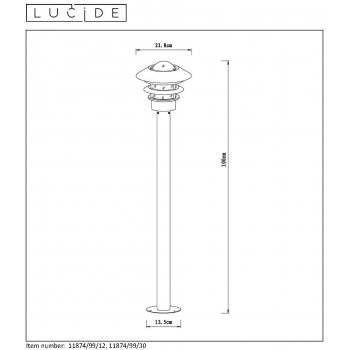 ZICO Lantern IP44-1xE27 H100 D21.8 Black - obrázek