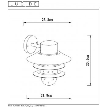 ZICO Wall light IP44 1x E27 - Black - obrázek