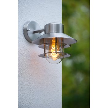 ZICO Wall light  IP44 - 1x E27 - Satin Chrome - obrázek