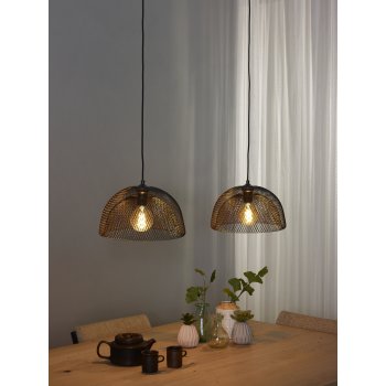 MESH Pendant 2x E27 L105cm Black - obrázek