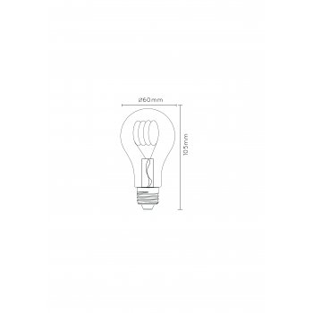 Bulb LED A60 Filament E27/5W 260LM 2200K Amber - obrázek