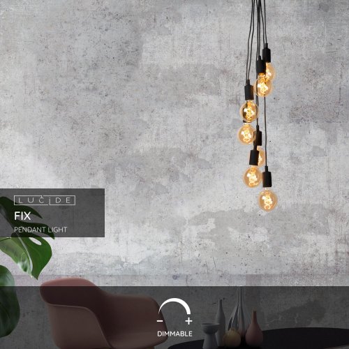 FIX MULTIPLE Pendant 7xE27 / 60W Black - obrázek