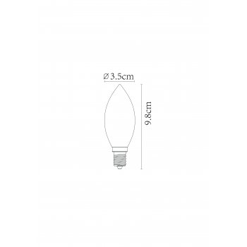 Lamp LED Filament Candle  3W 115M 2200K Amber - obrázek