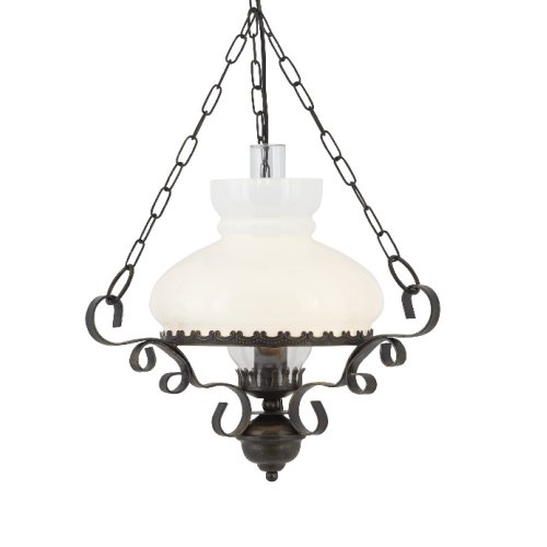 HURRICANE závěsné stylové 576RU rustikální kov a opálové sklo 1xE27