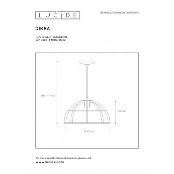 DIKRA Pendant E27 60W - obrázek