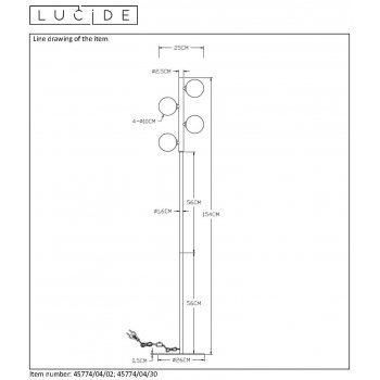 TYCHO Floorlamp 4xG9 28W Black - obrázek