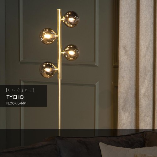 TYCHO Floorlamp 4xG9 28W Satin Brass - obrázek