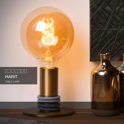 MARIT Table Lamp E27 40W Satin Gold - obrázek