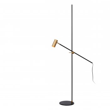 PHILINE Floor reading lamp GU10 35W Black/Gold - obrázek