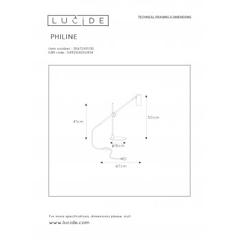 PHILINE Desklamp GU10 35W Black/Gold - obrázek