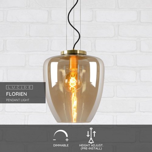 FLORIEN Pendant E27 60W Amber - obrázek