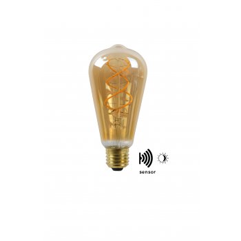 LED BULB TWLIGHTSWITCH SENSOR ST64 E27/4W Amber - obrázek