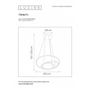 TRINITI Pendant LED 136W White - obrázek