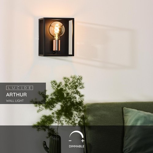 ARTHUR Wall light E27 40W Black - obrázek
