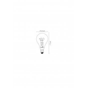 Bulb LED globe 4.5cm E14/3W 2200K Dimmable Amber - obrázek
