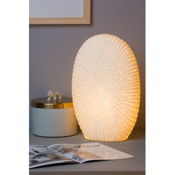 SHELLY Table lamp E14/25W H32.6cm Porcelain White - obrázek