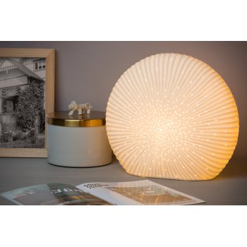 SHELLY Table lamp E14/25W H26.5cm Porcelain White - obrázek