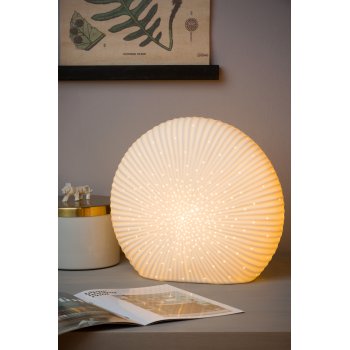 SHELLY Table lamp E14/25W H26.5cm Porcelain White - obrázek