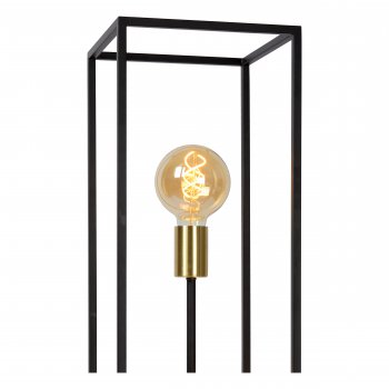 RUBEN Floorlamp 3x E27 40W Black/Satin Brass - obrázek