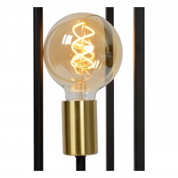 RUBEN Floorlamp 3x E27 40W Black/Satin Brass - obrázek