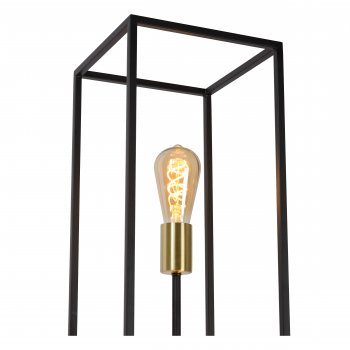 RUBEN Floorlamp 3x E27 40W Black/Satin Brass - obrázek