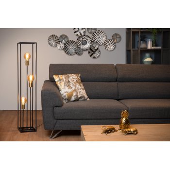 RUBEN Floorlamp 3x E27 40W Black/Satin Brass - obrázek