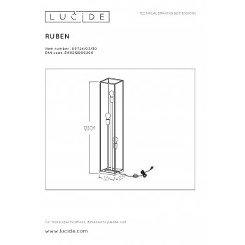 RUBEN Floorlamp 3x E27 40W Black/Satin Brass - obrázek