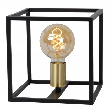 RUBEN  Table lamp 1x E27 40W Black/Satin Brass - obrázek