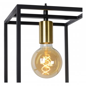 RUBEN  Pendant 1x E27 40W Black/Satin Brass - obrázek