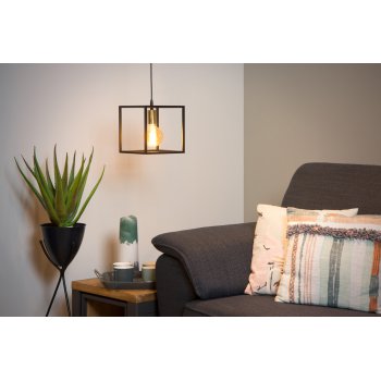 RUBEN  Pendant 1x E27 40W Black/Satin Brass - obrázek