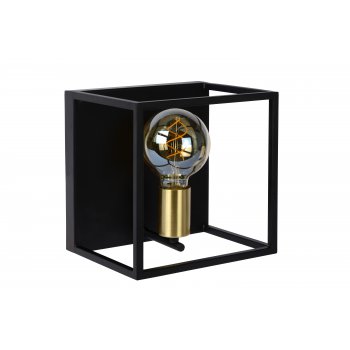 RUBEN Wall light 1x E27 40W Black/Satin Brass - obrázek