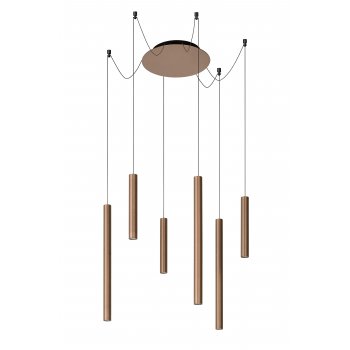 LORENZ Pendant  LED  6x4W Satin Copper - obrázek