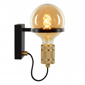 OTTELIEN Wall light E27/60W Matt Black/Matt Gold - obrázek