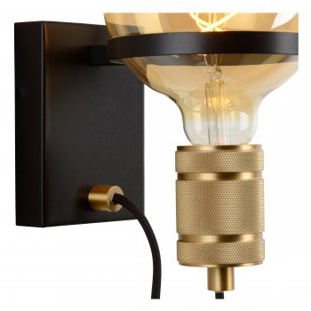 OTTELIEN Wall light E27/60W Matt Black/Matt Gold - obrázek